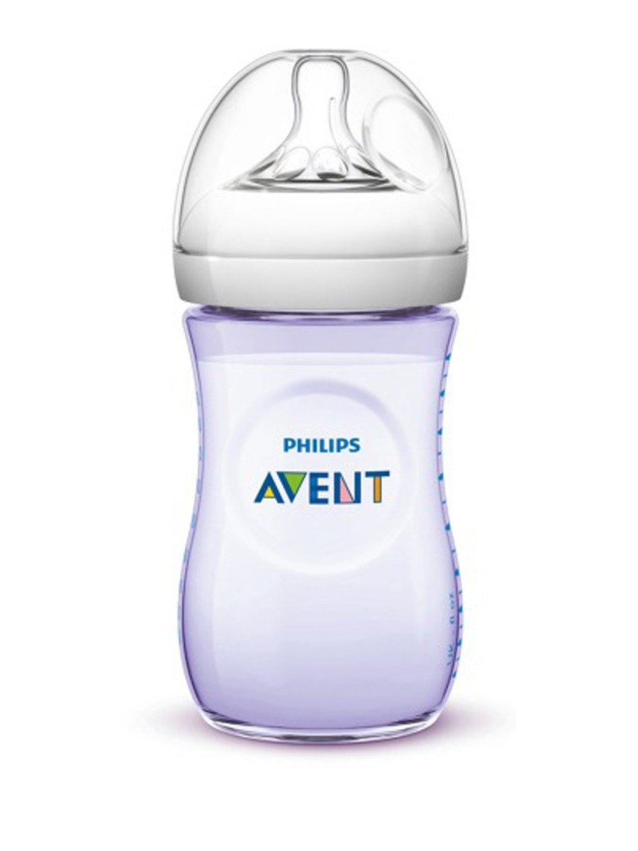 Infant bottle Avent Natural 260 ml purple - banaby.co.uk