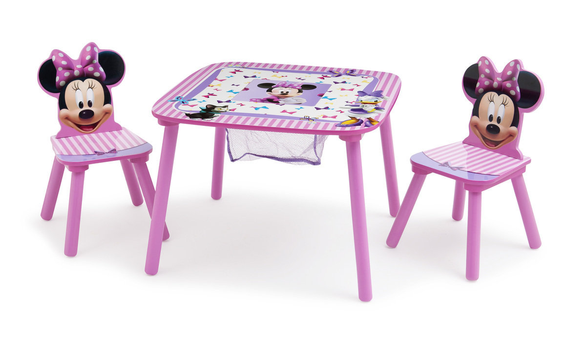 minnie mouse table and chair set with storage