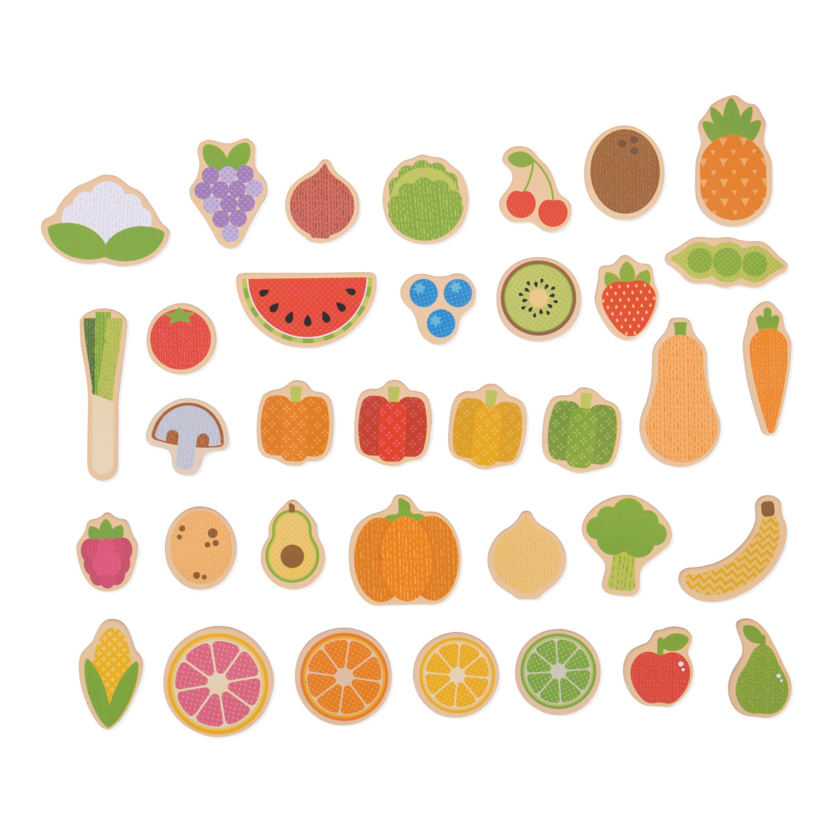 Bigjigs Toys Fruit and vegetable magnets - banaby.co.uk