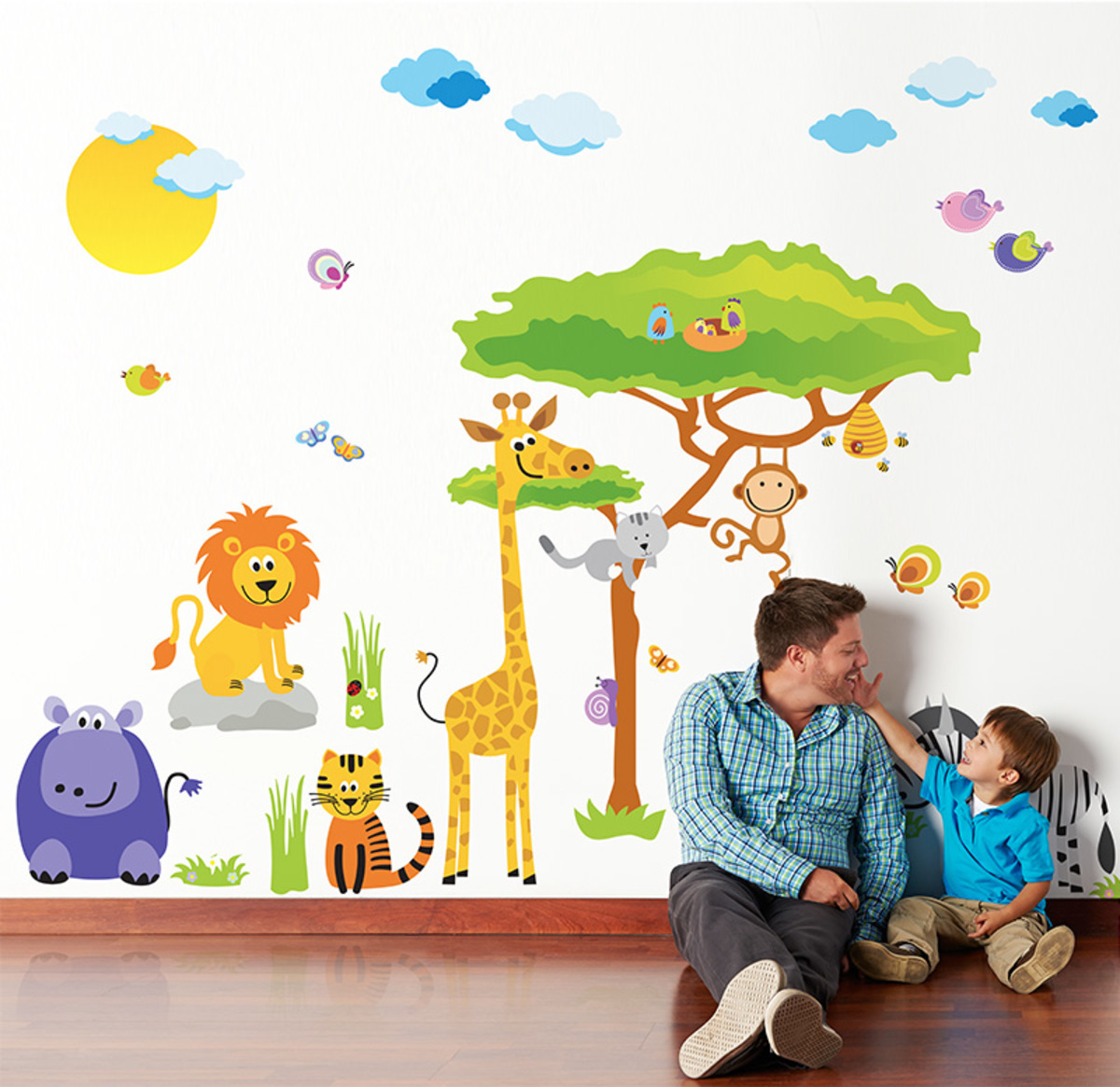 Wall stickers - Safari tree - banaby.co.uk